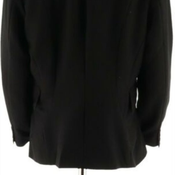 NWT MARK ZUNINO STYLE BUTTON FRONT BLACK BLAZER 8 - Picture 7 of 11